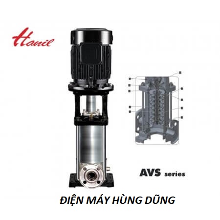 Máy bơm nước trục đứng Hanil AVS - 20602 (1.5kw) Máy bơm nước trục đứng Hanil AVS - 20602 (1.5kw)